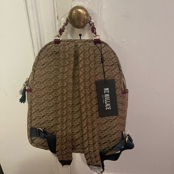 MZ Wallace Crosby Backpack Ivy Logo Jacquard.Size S - Picture 2 of 14